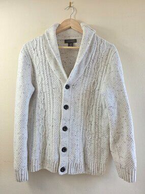 Rorie Whelan Cable-Knit Cardigan Men's M Chunky Fisherman's Sweater Fall Style